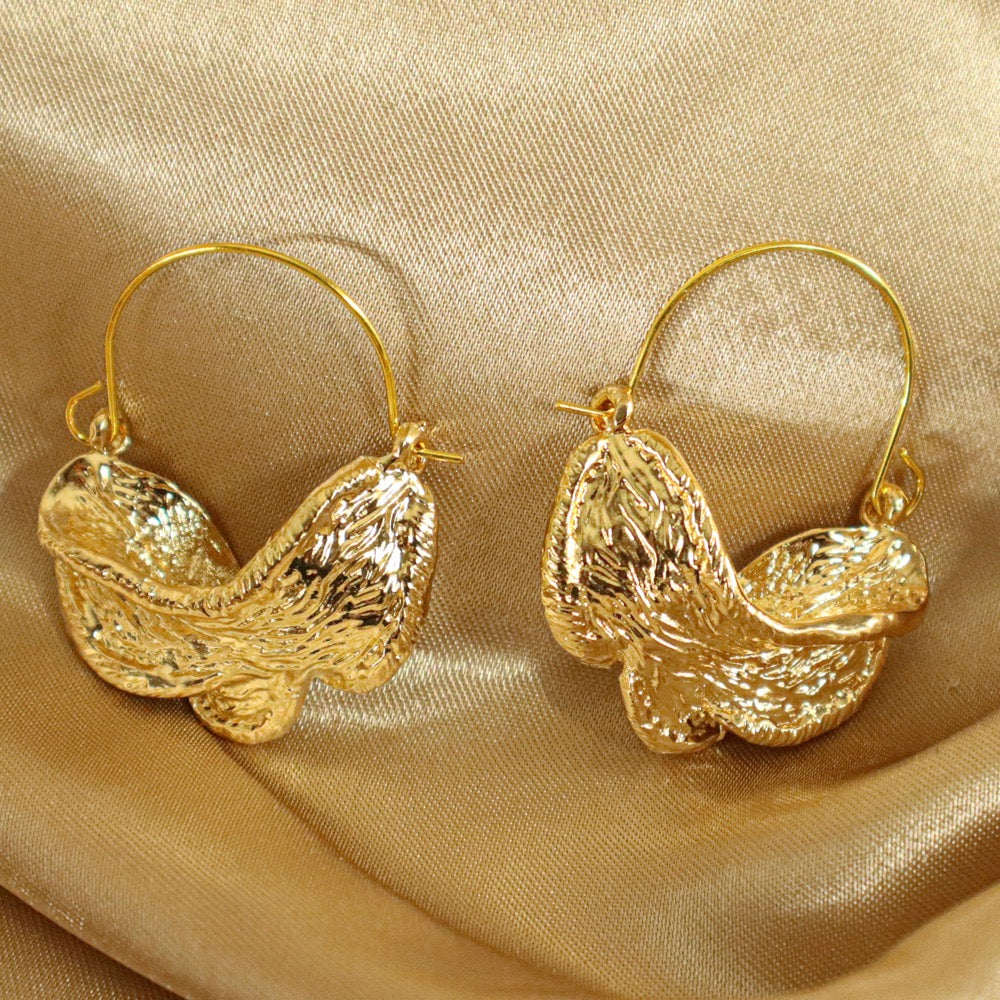 Zaria 18ct Gold Plated Fulani Hoop Earrings