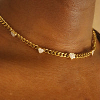 Dr Brooke 18ct Gold Plated Stainless Steel Cuban Chain Necklace