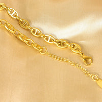 Oni 18ct Gold Plated Stainless Steel Anchor Choker Necklace