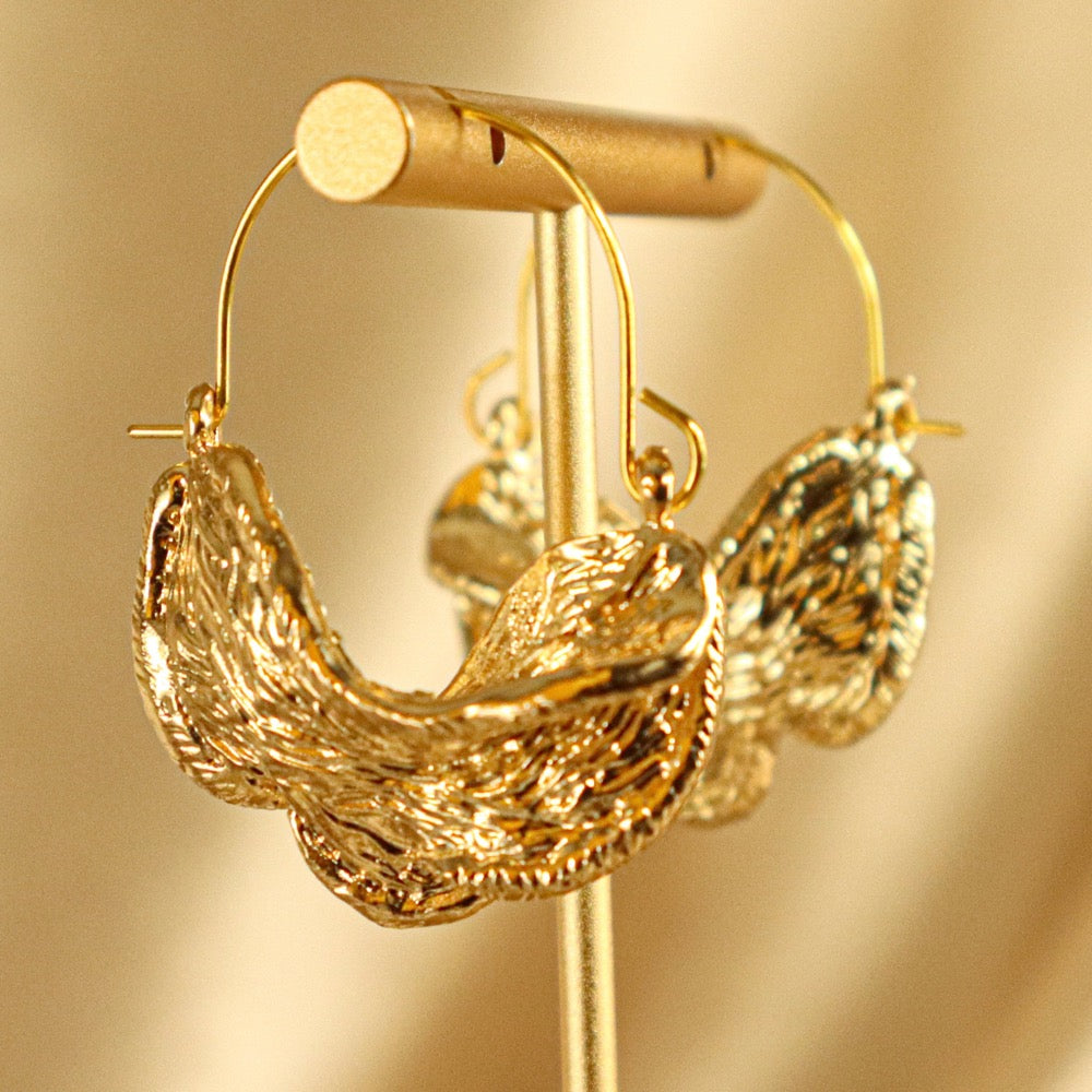 Zaria 18ct Gold Plated Fulani Hoop Earrings