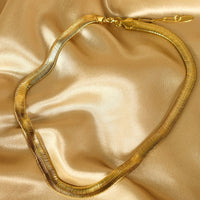 Jamila 18ct Gold Plated Stainless Steel Snake Choker Necklace