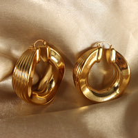 Indiyah 18ct gold plated on Copper Hoop Earrings