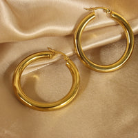 Mia Hoop 18ct gold plated stainless steel hoop earrings