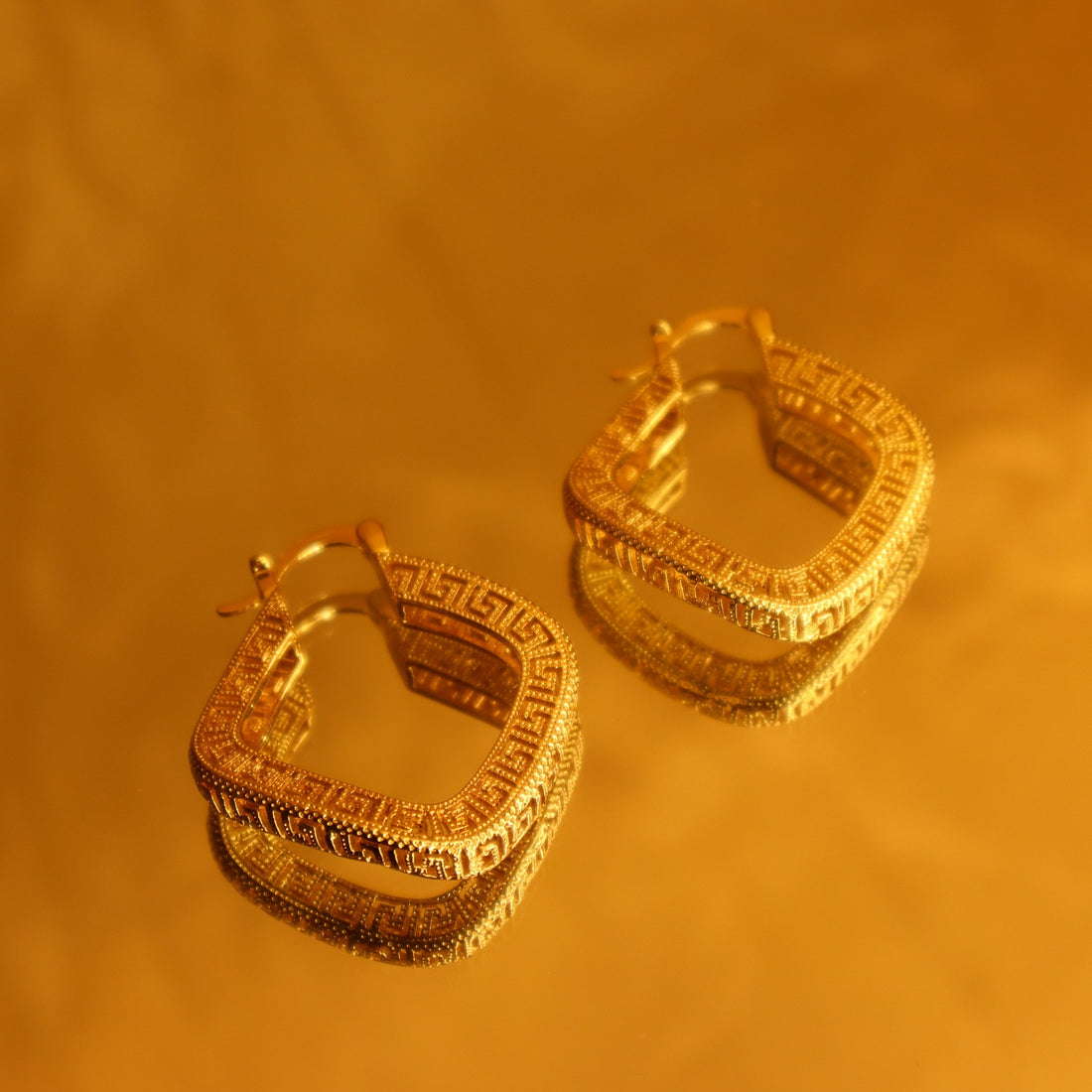 Sita  18ct Gold Plated Copper Hoop Earrings