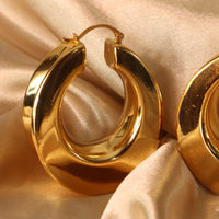 Tyra 18ct gold plated on copper Hoop Earrings